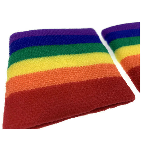 2x Rainbow Wristbands - Gay/Lesbian Pride/LGBTQ+/Mardi Gras Party Accessory