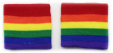 2x Rainbow Wristbands - Gay/Lesbian Pride/LGBTQ+/Mardi Gras Party Accessory