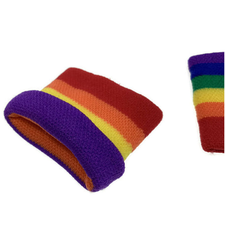 2x Rainbow Wristbands - Gay/Lesbian Pride/LGBTQ+/Mardi Gras Party Accessory