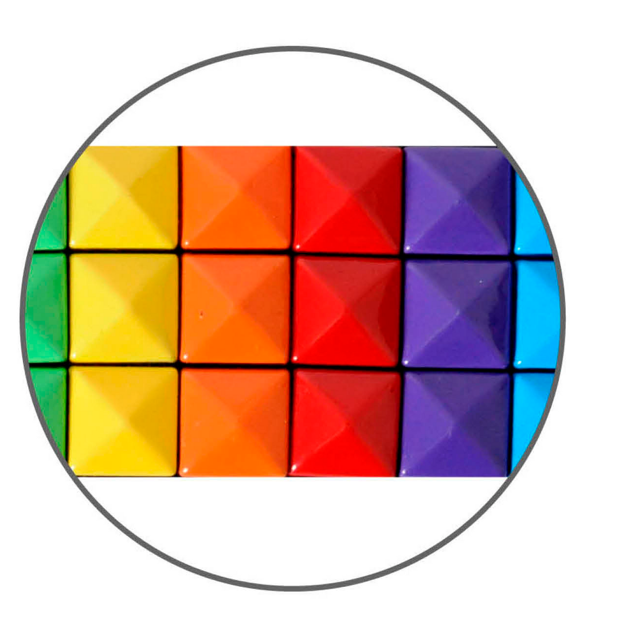 Rainbow Studded Punk Rock Belt in Black – 130cm