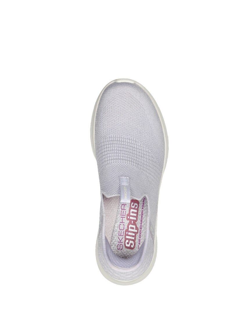 Skechers Womens Ultra Flex 3.0 Cozy Streak Slip On Shoes in Lavender