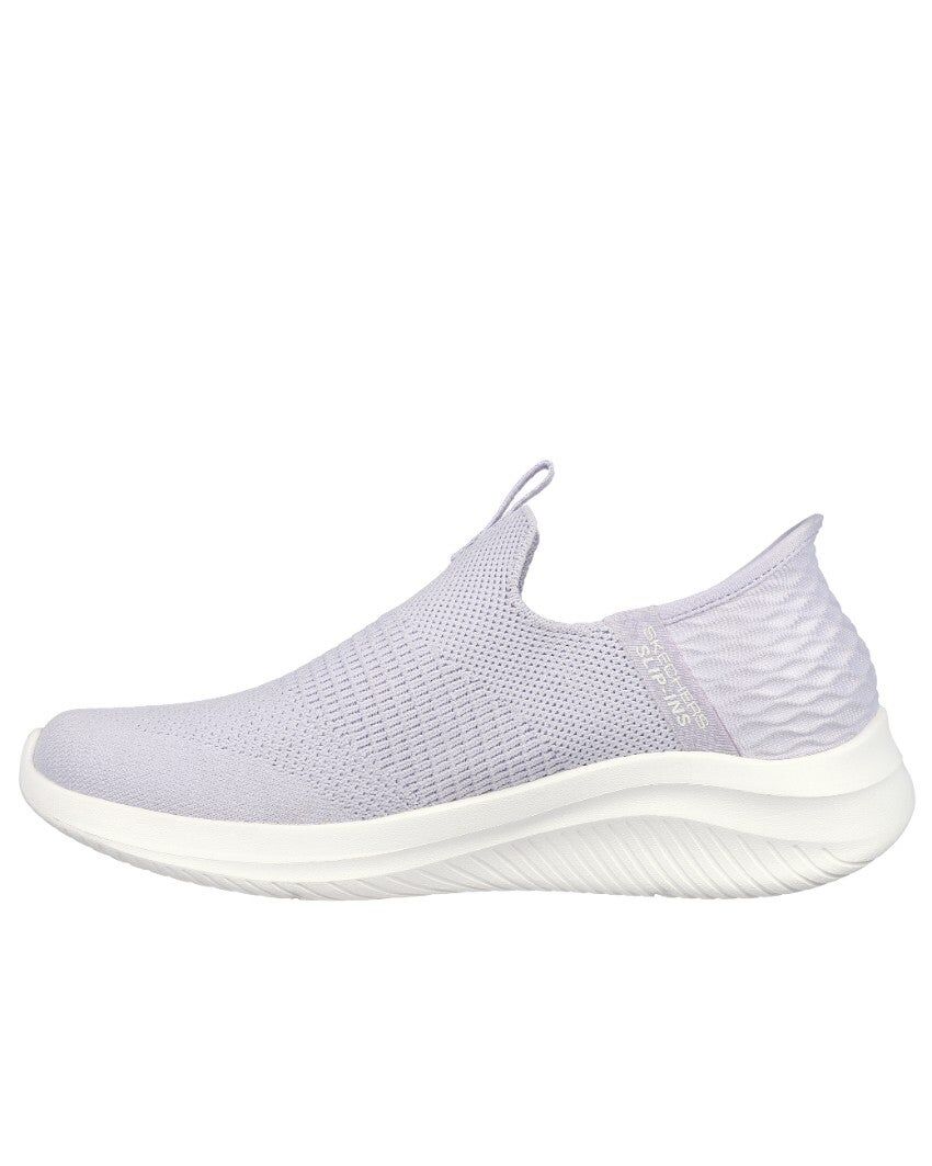 Skechers Womens Ultra Flex 3.0 Cozy Streak Slip On Shoes in Lavender