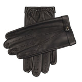 Dents Mens Unlined Leather Driving Gloves - Daniel Craig Spectre - Black (Made in England)