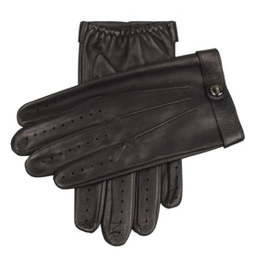 Dents Mens Unlined Leather Driving Gloves - Daniel Craig Spectre - Black (Made in England)