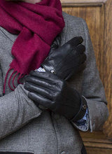 Dents Mens Unlined Leather Driving Gloves - Daniel Craig Spectre - Black (Made in England)