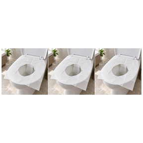 30x Disposable Flushable Toilet Seat Covers Pack - White (Sanitary & Hygienic)