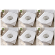 60x Disposable Flushable Toilet Seat Covers Bulk Pack - White (Sanitary & Hygienic)