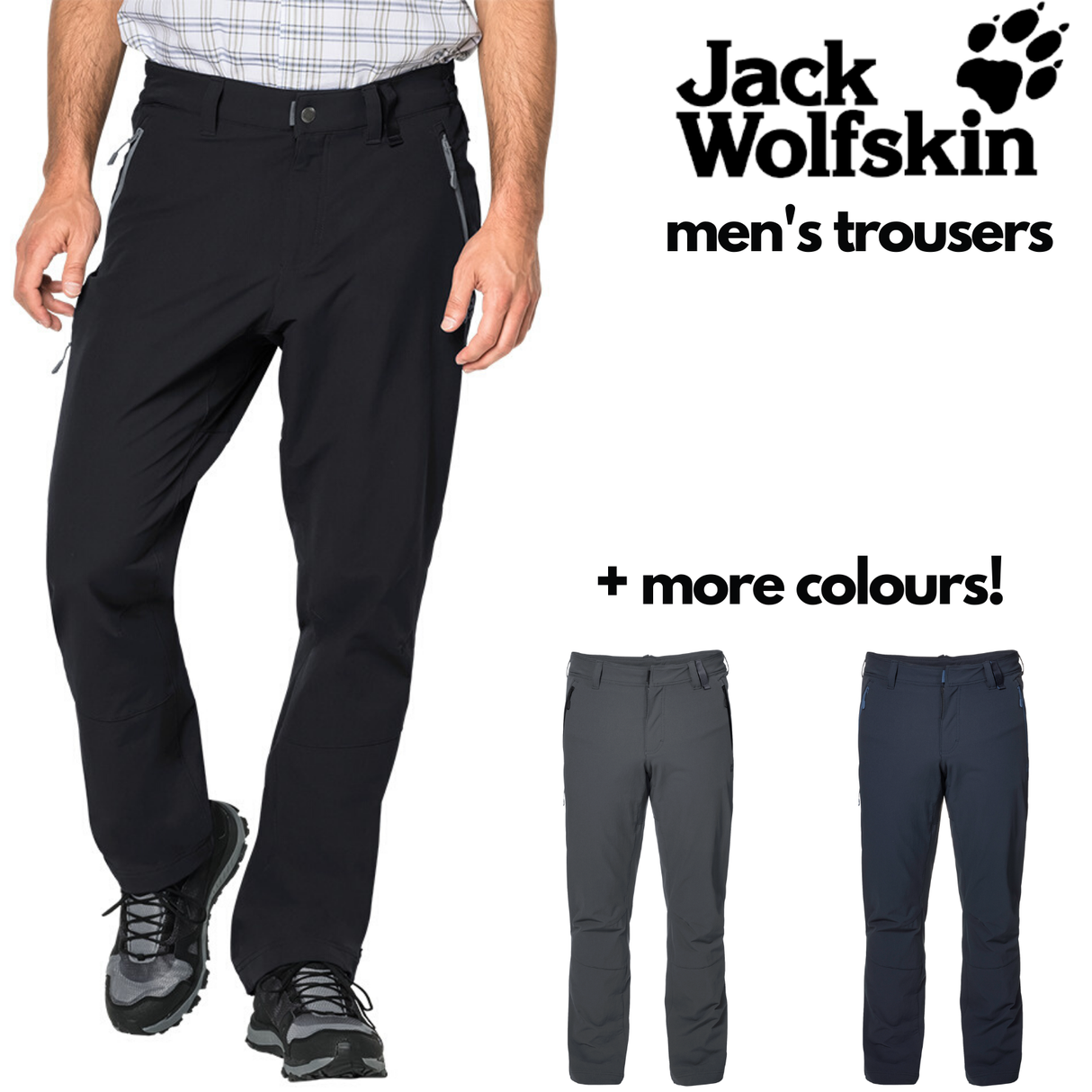 Jack Wolfskin Mens Activate XT Pants Winter Outdoor Trousers Hiking - Night Blue