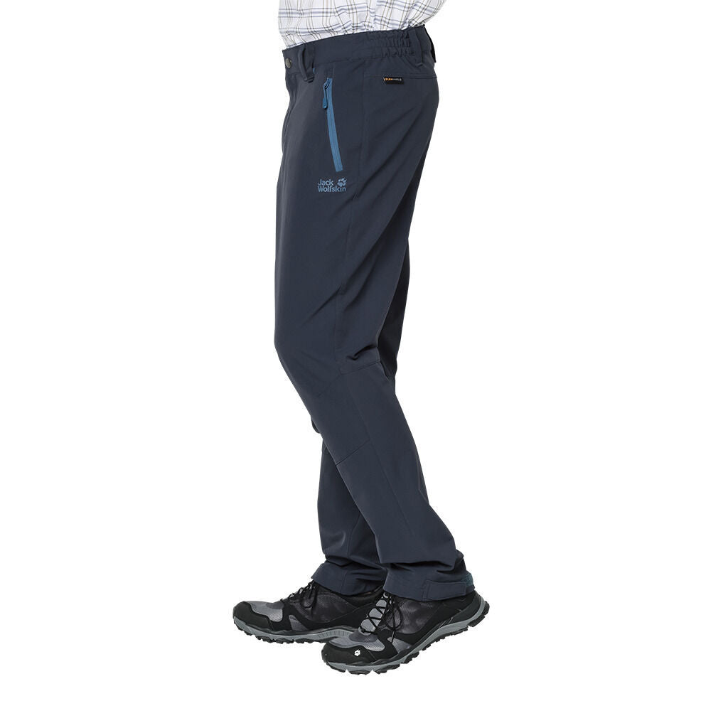 Jack Wolfskin Activate XT Mens Softshell Hiking Pants - Night Blue (PFC Free Trekking Trousers)