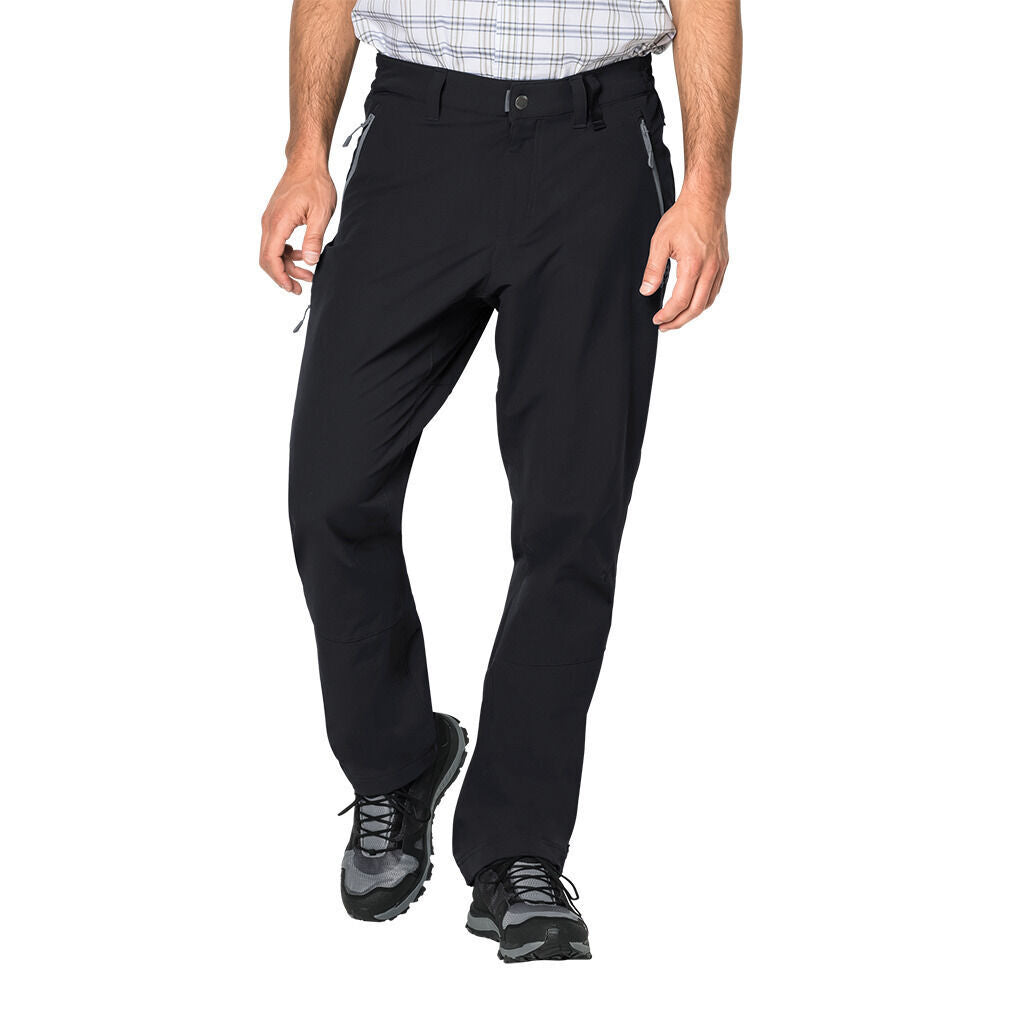 Jack Wolfskin Activate XT Mens Softshell Hiking Pants - Black (PFC Free Trekking Trousers)