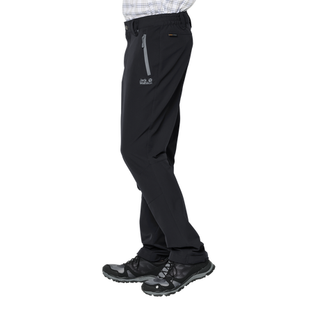 Jack Wolfskin Activate XT Mens Softshell Hiking Pants - Black (PFC Free Trekking Trousers)