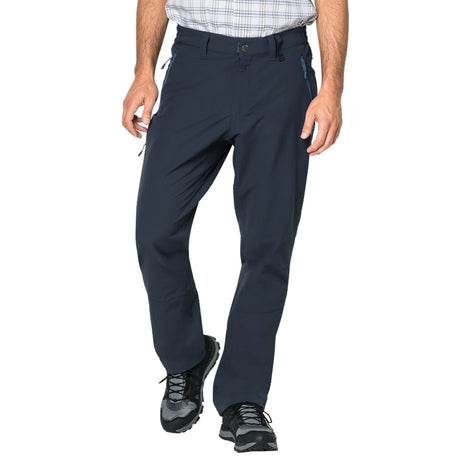 Jack Wolfskin Mens Activate XT Pants Trousers PFC Free Softshell Hiking Trekking - Night Blue