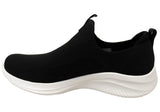 Skechers Ultra Flex 3.0 All Momentum Womens Slip-On Sneakers - Black (Casual Shoes)