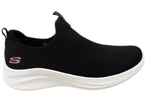 Skechers Ultra Flex 3.0 All Momentum Womens Slip-On Sneakers - Black (Casual Shoes)