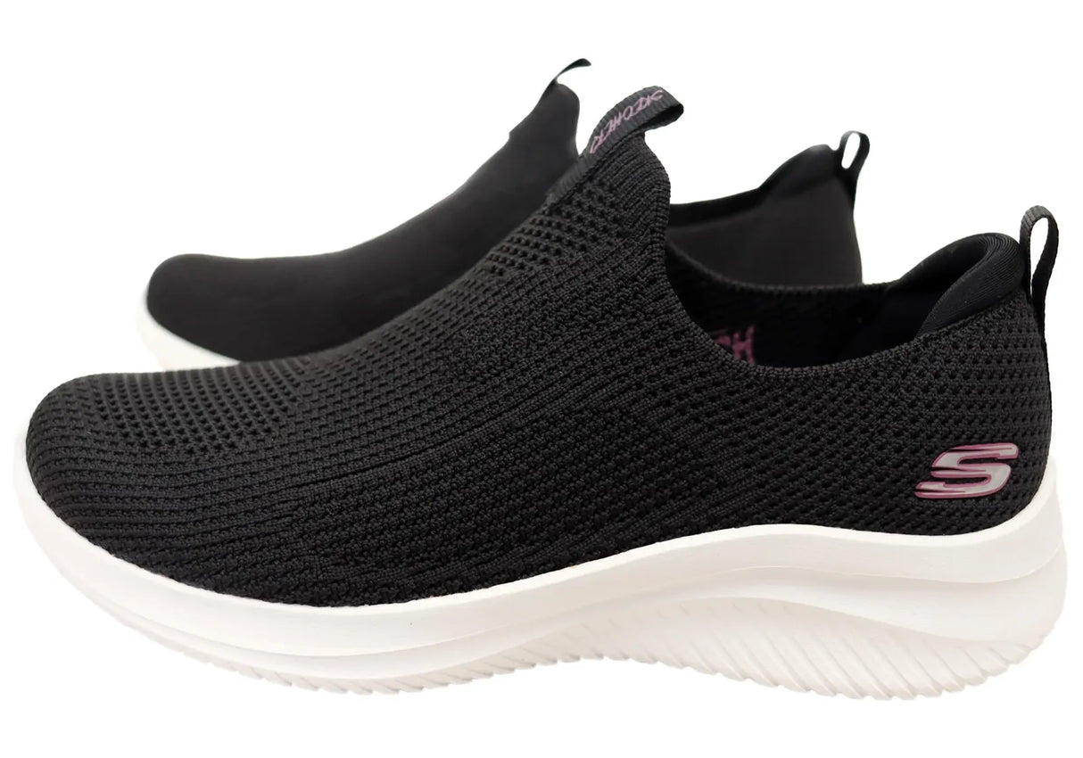 Skechers Ultra Flex 3.0 All Momentum Womens Slip-On Sneakers - Black (Casual Shoes)