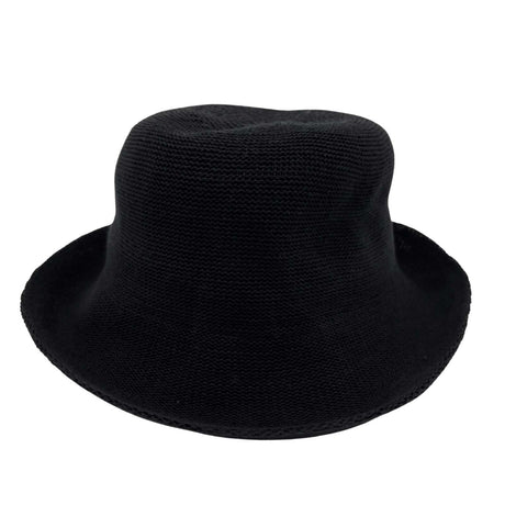 Jacaru 1507 Knitted Bucket Hat - Small Brim (Foldable One Size Vegan Friendly) - Black