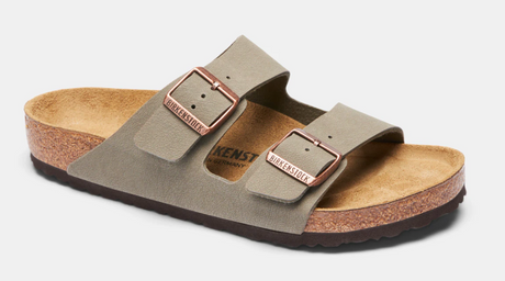 Birkenstock Unisex Arizona Regular Fit Sandals Thongs - Stone