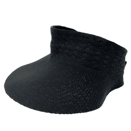 Jacaru 1512 Knitted Roll Up Visor - Foldable & Adjustable (One Size Vegan Friendly)
