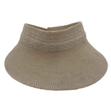 Jacaru 1512 Knitted Roll Up Visor - Foldable & Adjustable (One Size Vegan Friendly)