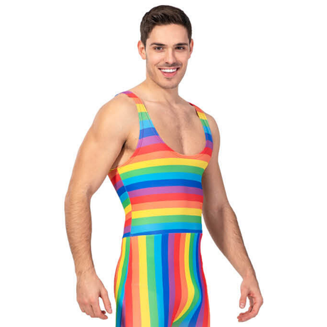 Adult Rainbow Stripe Unitard - Mardi Gras/LGBT Pride (Festival/Party)