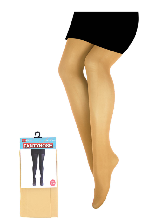 Beige Pantyhose Tights - Womens Stockings Hosiery (One Size)