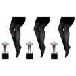 3x Black Pantyhose Tights Bulk Pack - Womens Stockings Hosiery (One Size)