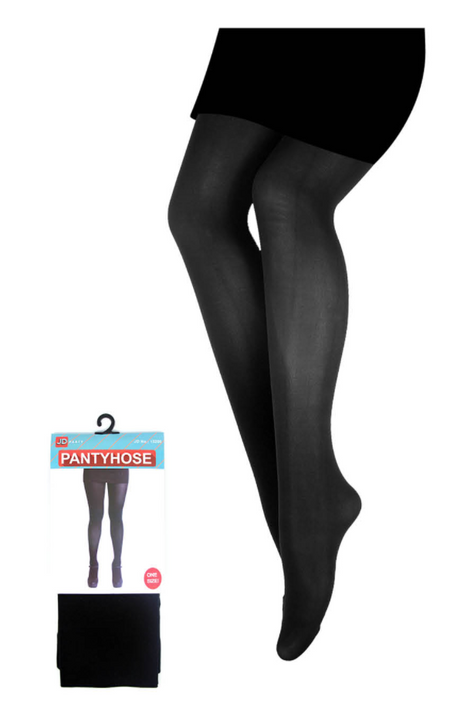 6x Black Pantyhose Tights Bulk Pack - Womens Stockings Hosiery (One Size)