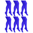 6x Blue Pantyhose Tights Bulk Pack - Womens Stockings Hosiery (One Size)