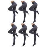 6x Grey Pantyhose Tights Bulk Pack - Womens Stockings Hosiery (One Size)