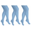3x Sky Blue Pantyhose Tights Bulk Pack - Womens Stockings Hosiery (One Size)