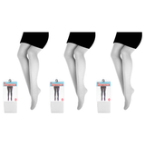 3x White Pantyhose Tights Bulk Pack - Womens Stockings Hosiery (One Size)
