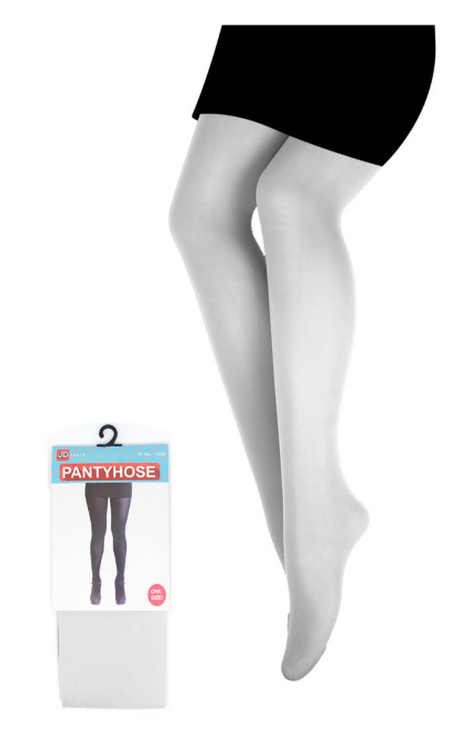 6x White Pantyhose Tights Bulk Pack - Womens Stockings Hosiery (One Size)