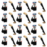 12 Pair Plain Black Knee High School Socks Bulk Pack - Cotton for Girls/Boys (One Size Fits Most)