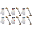6 Pair Plain White Knee High School Socks Bulk Pack - Cotton for Girls/Boys (One Size Fits Most)