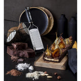 Microplane Gourmet Coarse Grater Black Stainless Steel 32cm Non Slip Handle