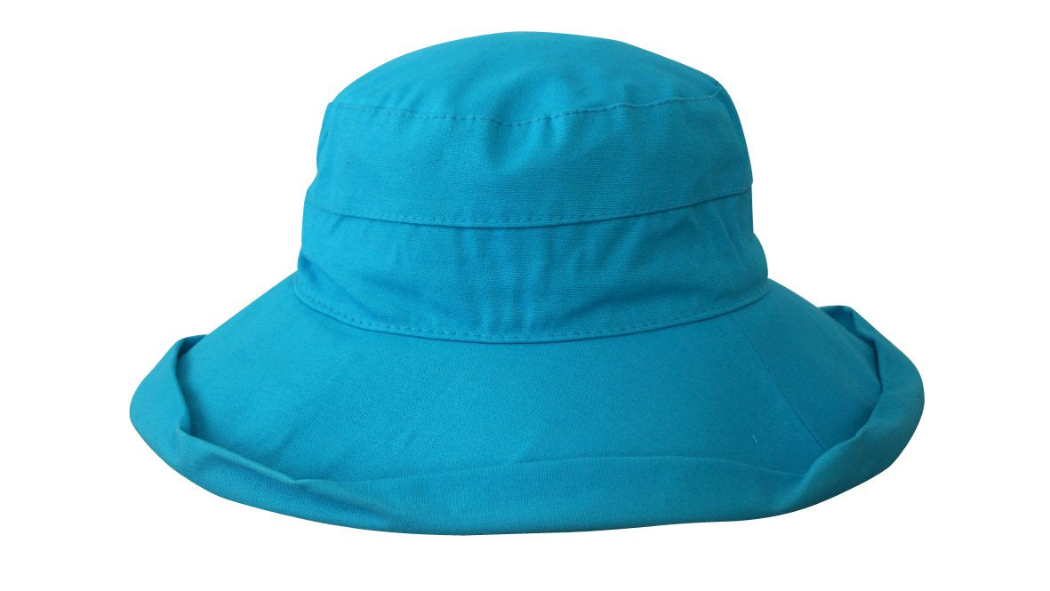 Jacaru 1530 Cotton Beach Hat - Foldable & UPF 50+ (One Size Vegan Friendly)