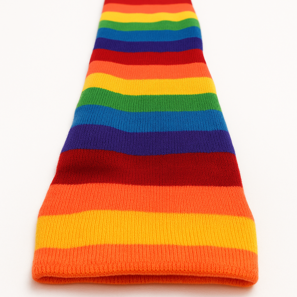 1 Pair Rainbow Leg Warmers - Womens Dance Costume/80s Party