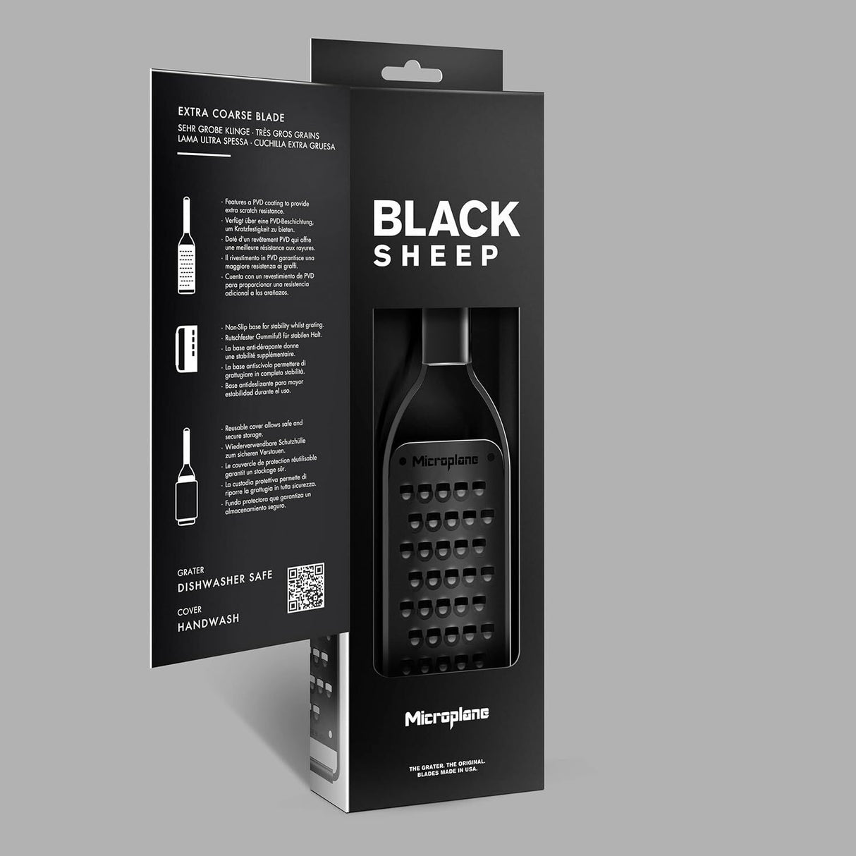Microplane Black Sheep Full Metal Extra Coarse Grater - Black