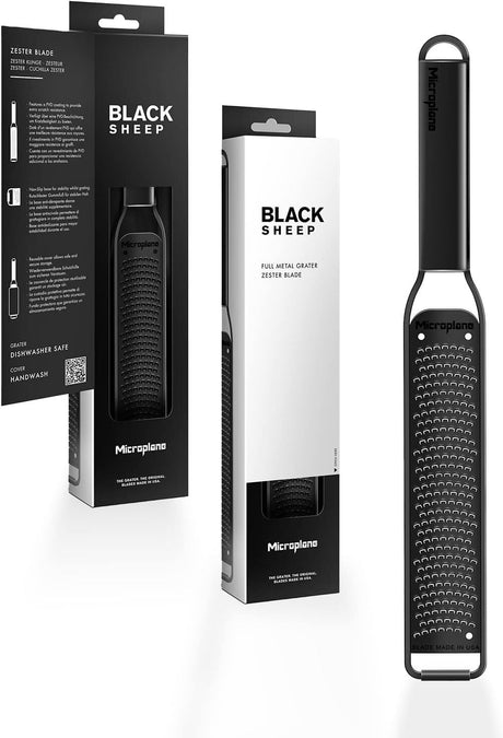 Microplane Black Sheep Full Metal Zester Grater - Black