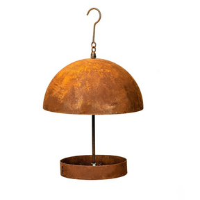 Bird Feeder Seed/Water Container Round Top Outdoor Garden Home Decor