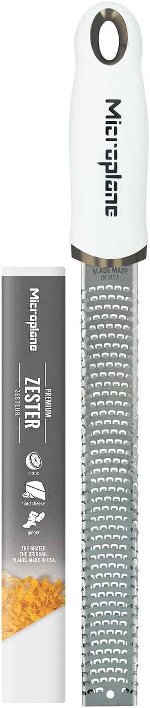 Microplane Zester Stainless Steel Grater - White