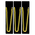 3x Gold 50cm Big Chain Necklace Bulk Pack - Pimp/Gangster (Costume Accessory)