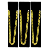 3x Gold 50cm Big Chain Necklace Bulk Pack - Pimp/Gangster (Costume Accessory)