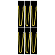 6x Gold 50cm Big Chain Necklace Bulk Pack - Pimp/Gangster (Costume Accessory)