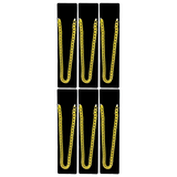 6x Gold 50cm Big Chain Necklace Bulk Pack - Pimp/Gangster (Costume Accessory)