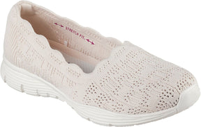 Skechers Womens Seager Air-Cooled Memory Foam Flats Shoes in Natural - US 10