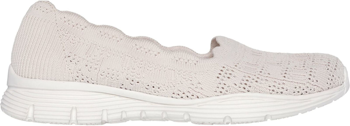 Skechers Womens Seager Air-Cooled Memory Foam Flats - Natural (Casual Shoes)
