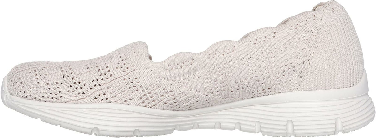 Skechers Womens Seager Air-Cooled Memory Foam Flats - Natural (Casual Shoes)