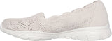 Skechers Womens Seager Air-Cooled Memory Foam Flats - Natural (Casual Shoes)