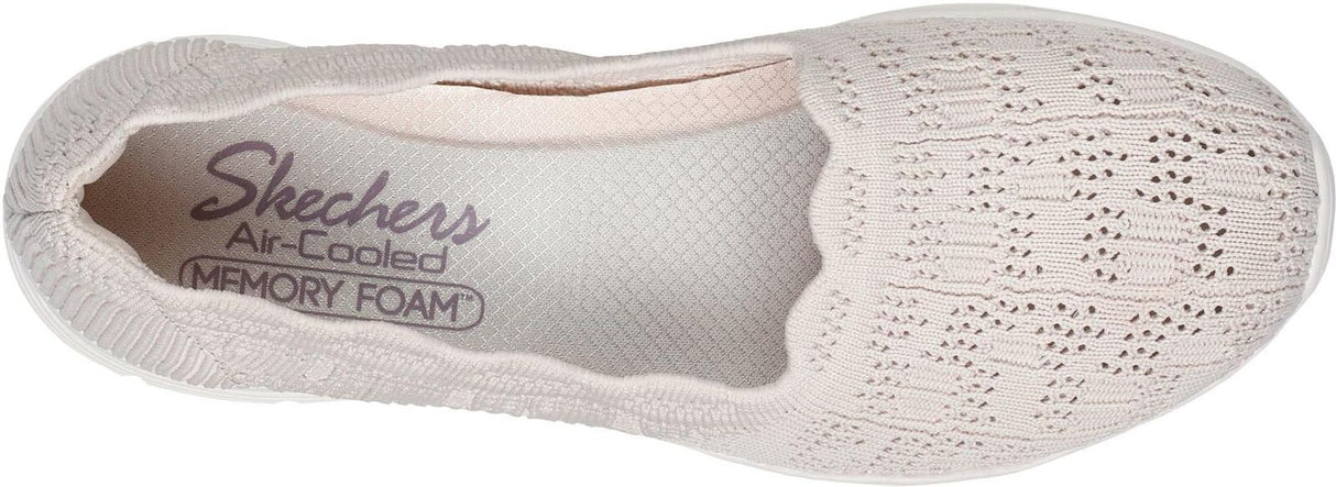 Skechers Womens Seager Air-Cooled Memory Foam Flats - Natural (Casual Shoes)